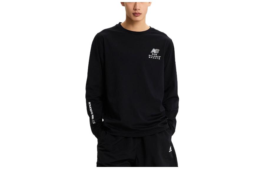 New Balance Black Crewneck Logo Pullover Sweatshirt NBNDE22613-19