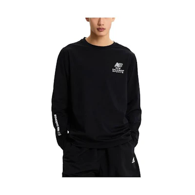 New Balance Black Crewneck Logo Pullover Sweatshirt NBNDE22613-19
