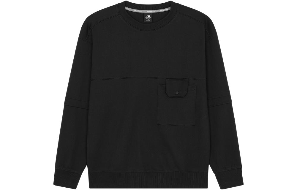 New Balance Black Crewneck Long Sleeve Pullover Sweatshirt AMT21369-BK