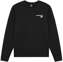New Balance Black Crewneck Pullover Sweatshirt - Casual Solid Color MT03911-BK New Balance Black Crewneck Pullover Sweatshirt - Casual Solid Color MT03911-BK