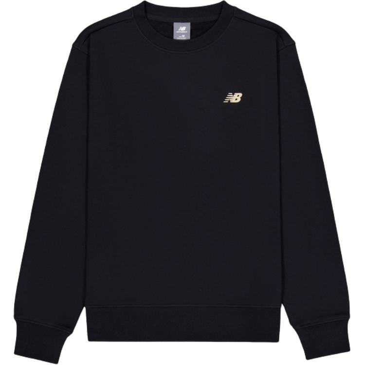 New Balance Black Crewneck Pullover Sweatshirt Comfort Fit AMT43369-BK