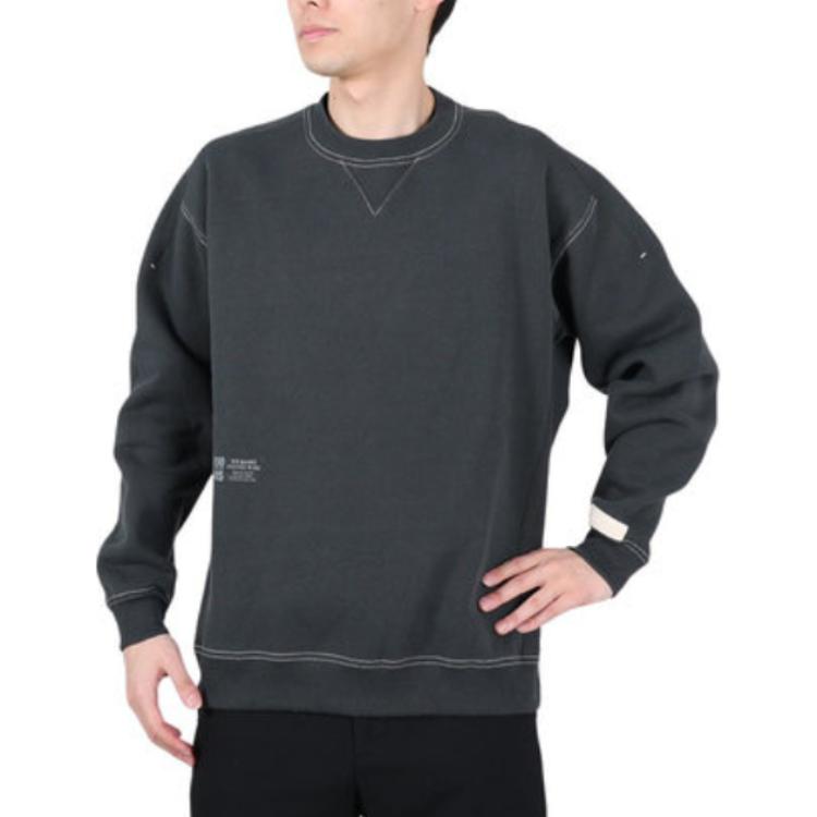 New Balance Black Crewneck Pullover Sweatshirt with Print Design AMT25019-PHM