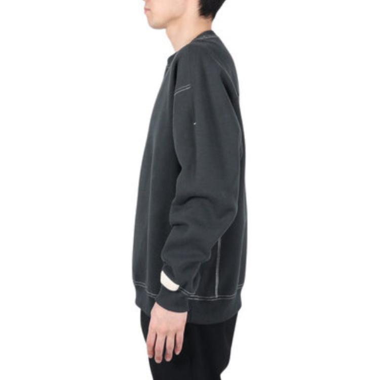 Lookbook 新百伦黑色印花设计圆领套头卫衣 AMT25019-PHM