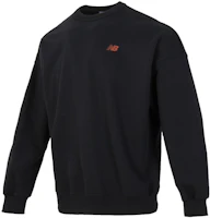 New Balance Black Crewneck Pullover Training Sweatshirt AMT44322-BK New Balance Black Crewneck Pullover Training Sweatshirt AMT44322-BK