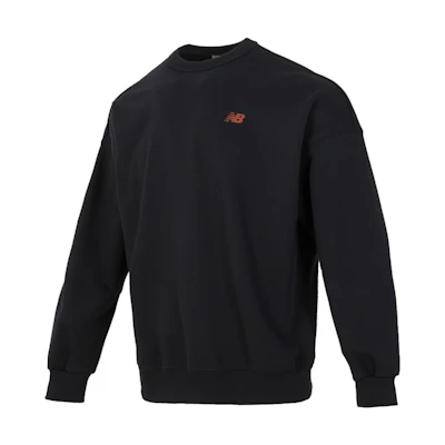 New Balance Black Crewneck Pullover Training Sweatshirt AMT44322-BK