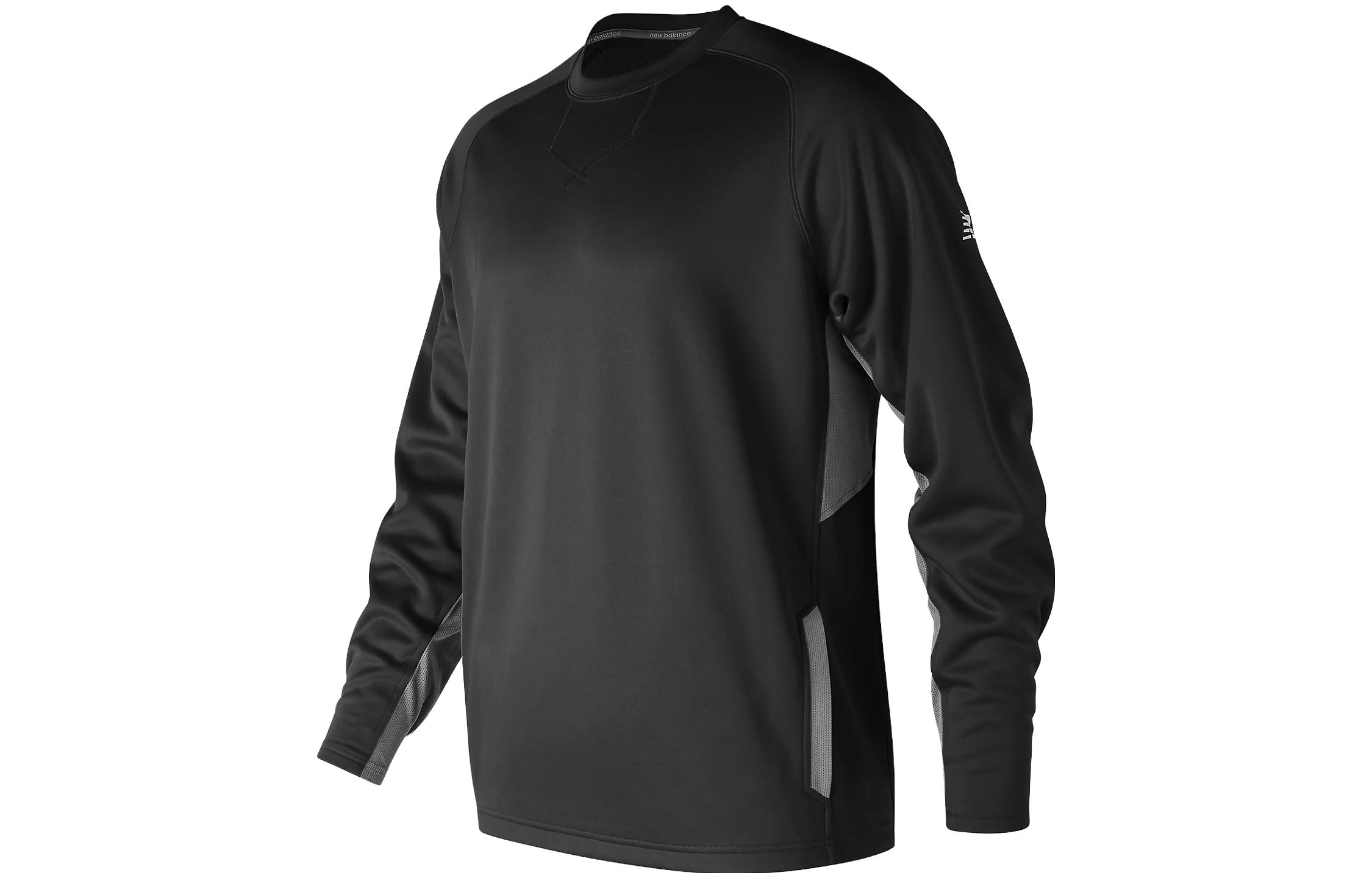 New Balance Black Crewneck Solid Pullover Sweatshirt MT73707T-BK