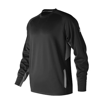 New Balance Black Crewneck Solid Pullover Sweatshirt MT73707T-BK