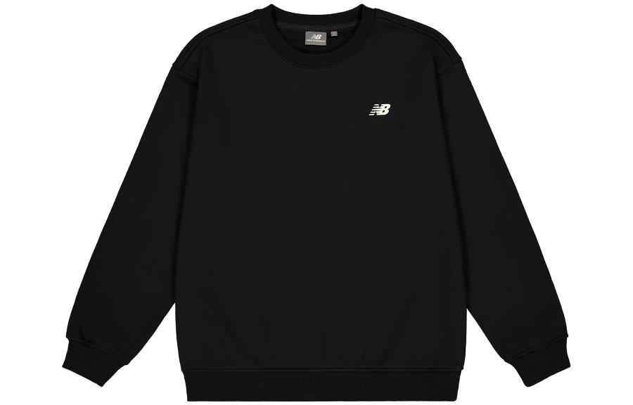 New Balance Black Crewneck Sweatshirt with Back Letter Print Design NCD42081-BK