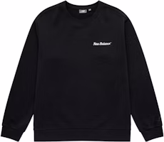 New Balance Black Crewneck Sweatshirt with Back Letter Print Unisex Casual Fit 5CD38141-BK New Balance Black Crewneck Sweatshirt with Back Letter Print Unisex Casual Fit 5CD38141-BK