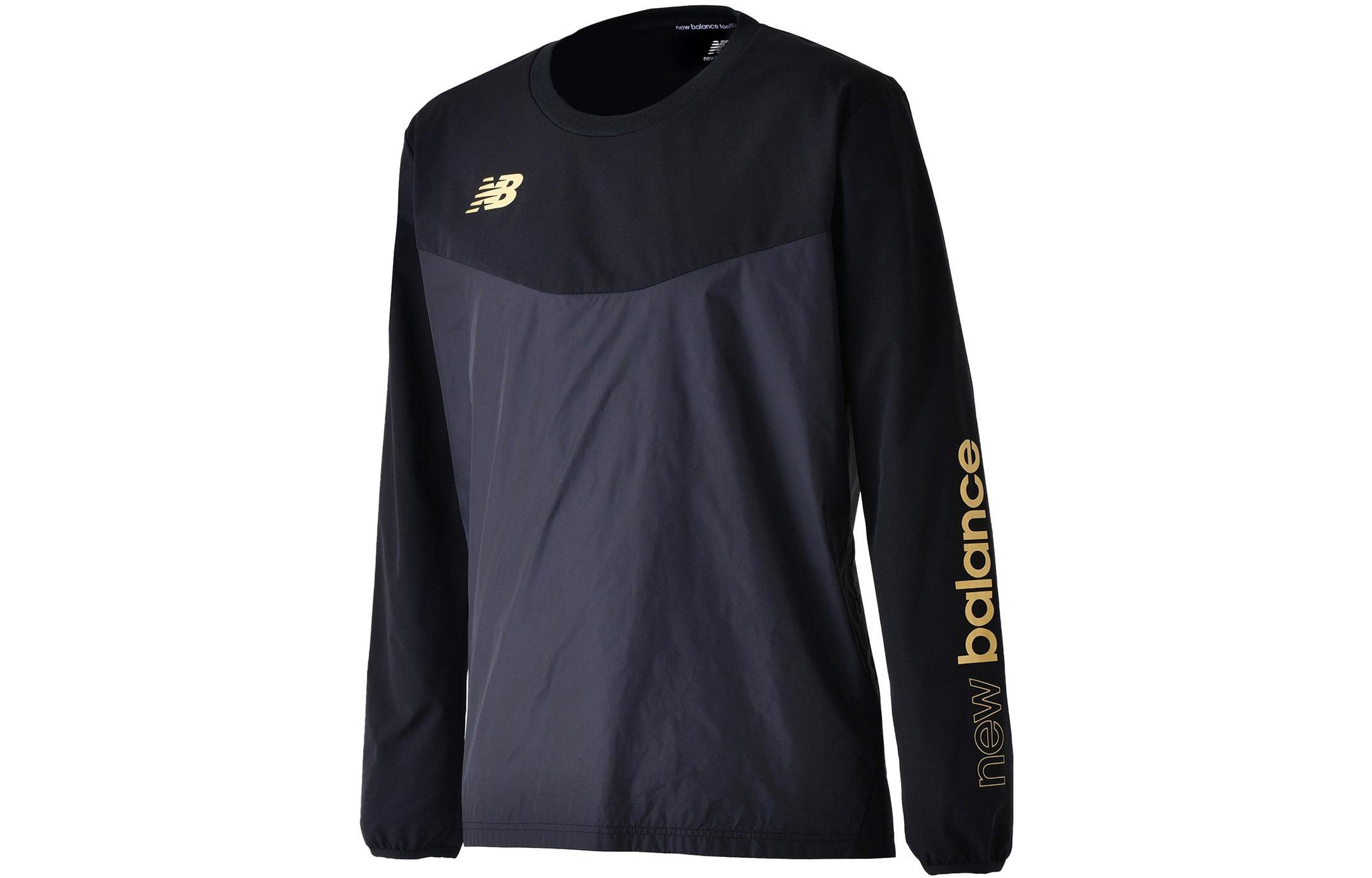 New Balance Black Crewneck Sweatshirt with Logo Print AMT25209-BLG