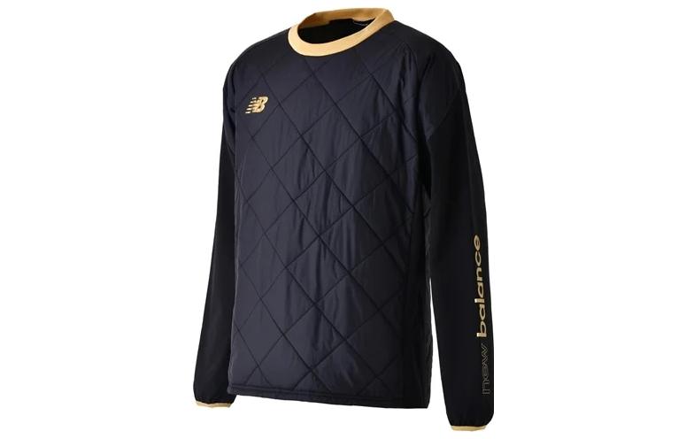 New Balance Black Diamond Pattern Logo Crewneck Pullover Sweatshirt AMT25211-BLG