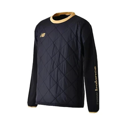 New Balance Black Diamond Pattern Logo Crewneck Pullover Sweatshirt AMT25211-BLG