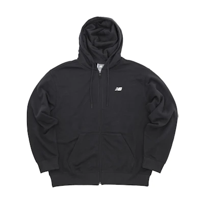 New Balance Black Embroidered Logo Zip-Up Hoodie Jacket MJ41501BK