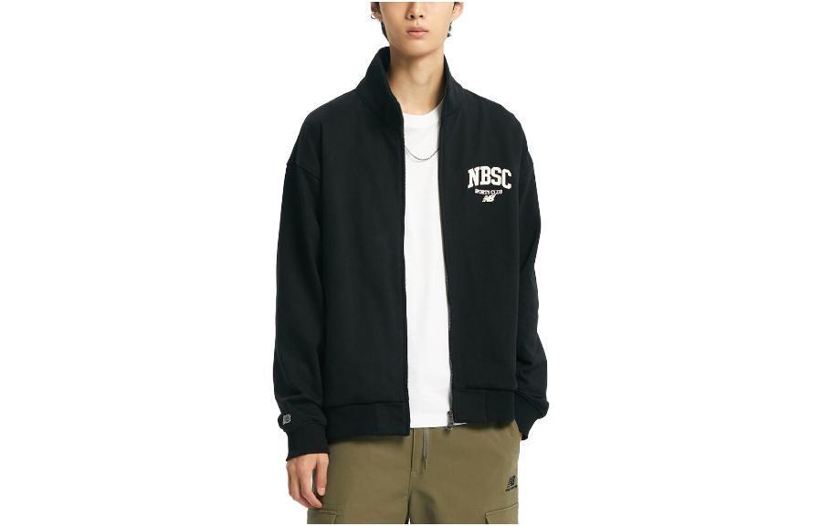 New Balance Black Fitted Lettered Long-Sleeve Jacket MDD31813-19