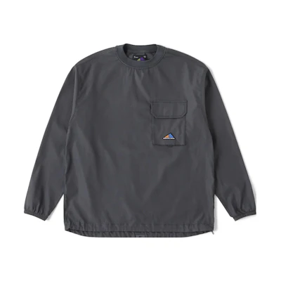 New Balance Black Grey Logo Print Crewneck Sweatshirt Long Sleeve Relaxed Fit AMT35010-PHM