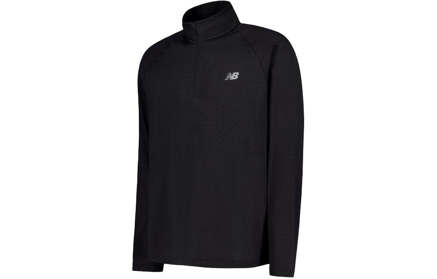 New Balance Black Half-Zip Mock Neck Sports Jacket MT41083-BK