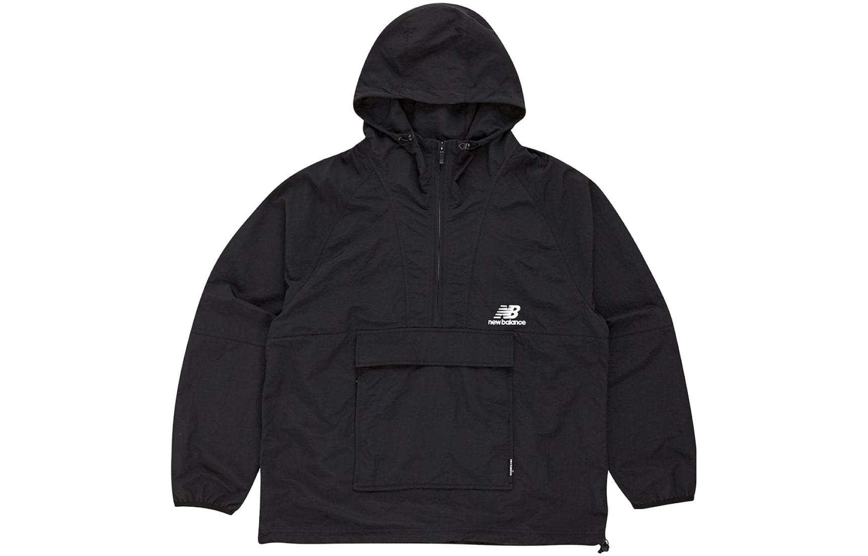 New Balance Black Half-Zip Pullover Hoodie Jacket Unisex NBNAC410-13