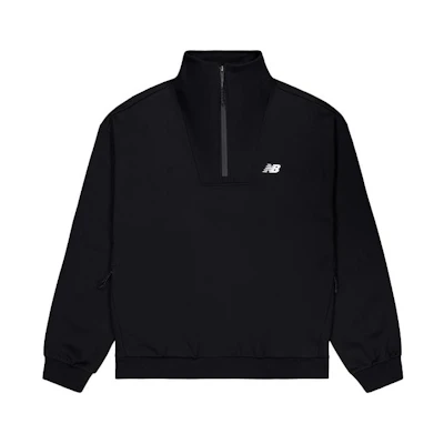 New Balance Black Half-Zip Pullover Stand Collar Sweatshirt NCE12181-BK