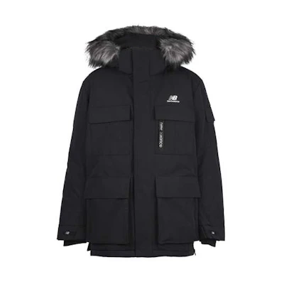 New Balance Black Hooded Down Jacket Winter Coat NPA46021-BK