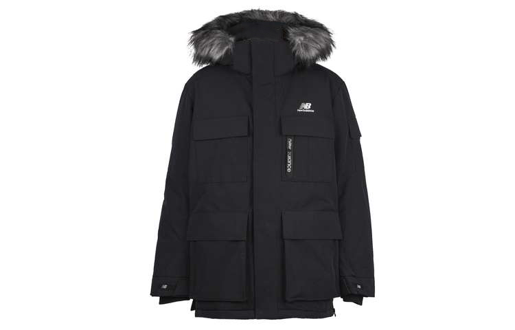 Order New Balance Black Hooded Down Jacket Winter Coat NPA46021-BK