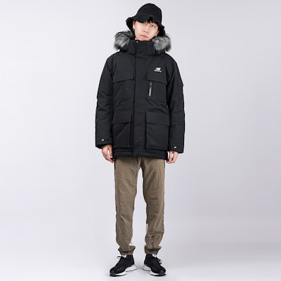 New Balance Black Hooded Down Jacket Winter Coat NPA46021-BK Shop New Balance Black Hooded Down Jacket Winter Coat NPA46021-BK