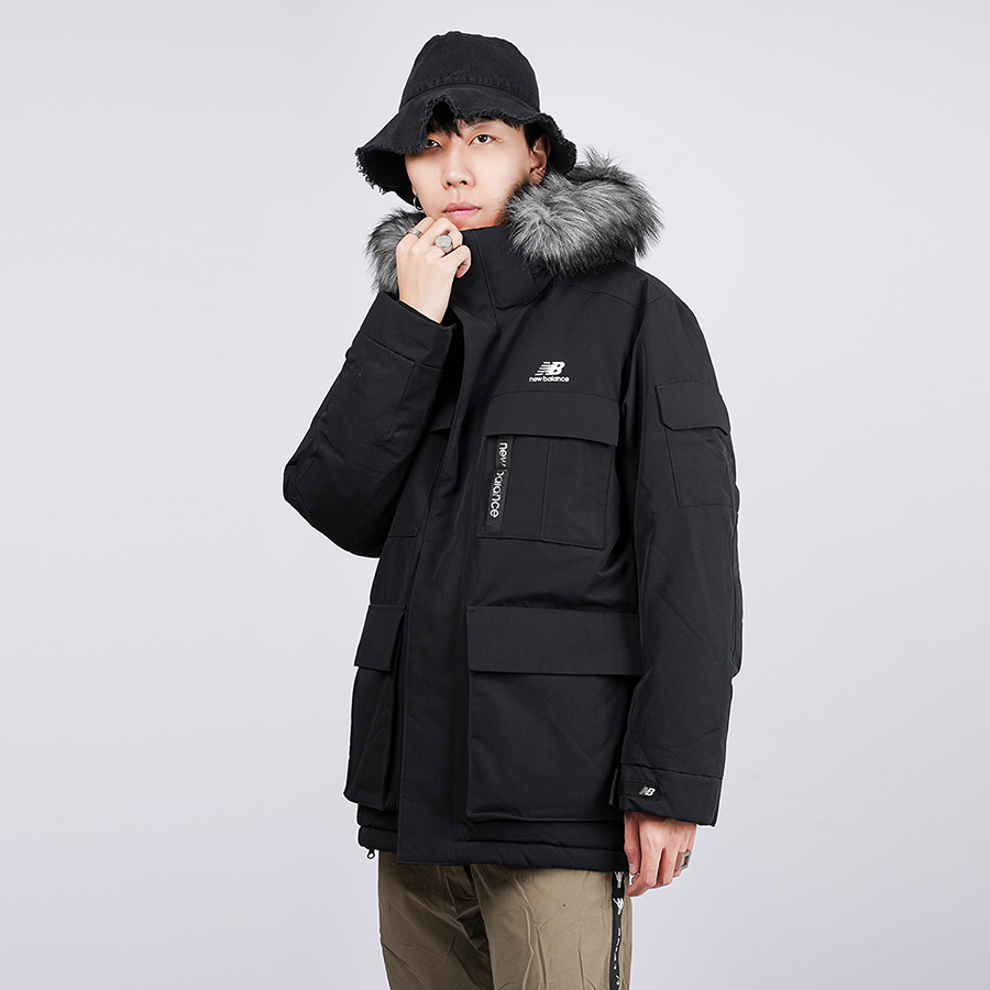 Purchase New Balance Black Hooded Down Jacket Winter Coat NPA46021-BK