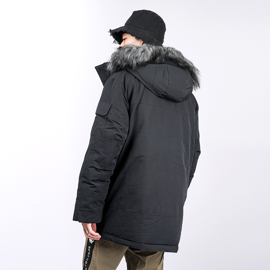 Details for New Balance Black Hooded Down Jacket Winter Coat NPA46021-BK