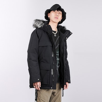 New Balance Black Hooded Down Jacket Winter Coat NPA46021-BK Sizing New Balance Black Hooded Down Jacket Winter Coat NPA46021-BK