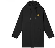 New Balance Black Hooded Long Sleeve Windbreaker with Letter Print AMJ11337-BK New Balance Black Hooded Long Sleeve Windbreaker with Letter Print AMJ11337-BK