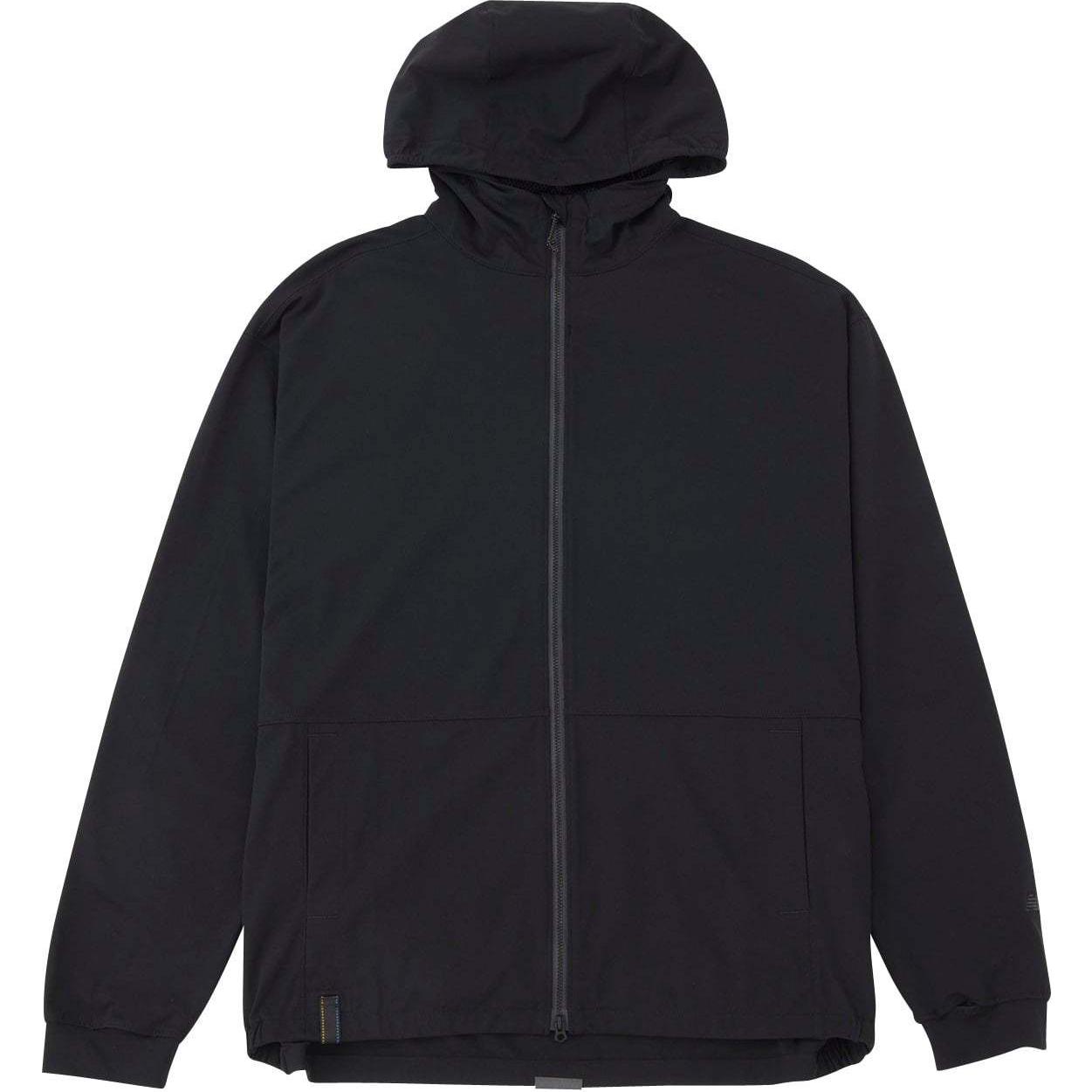 New Balance Black Hoodie Jacket with Logo Print and Solid Cuff Design AMJ45012-BK