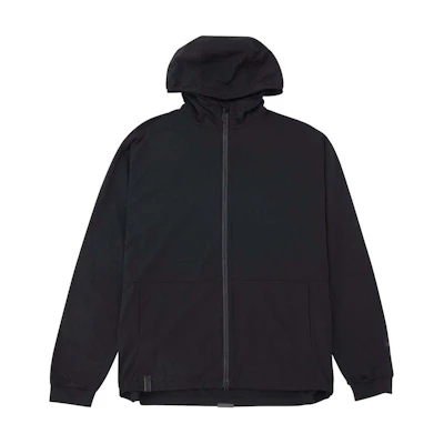 New Balance Black Hoodie Jacket with Logo Print and Solid Cuff Design AMJ45012-BK