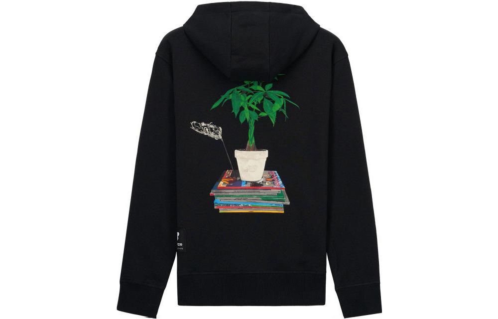 New Balance Black Hoodie with Back Graphic Print Casual Sportswear MT33564-BK