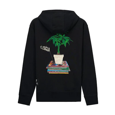 New Balance Black Hoodie with Back Graphic Print Casual Sportswear MT33564-BK