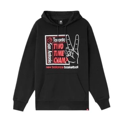 New Balance Black Hoodie with Fun Graphic Print MT93707-BK