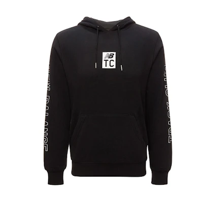 New Balance Black Hoodie with Letter Print Design AMT83553-BK