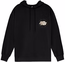 New Balance Black Hoodie with Logo Letter Print and Drawstring AMT23348-BK New Balance Black Hoodie with Logo Letter Print and Drawstring AMT23348-BK