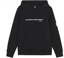 New Balance Black Hoodie with Logo Print - Minimalist Design AMT21362-BK New Balance Black Hoodie with Logo Print - Minimalist Design AMT21362-BK