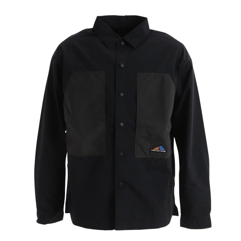 New Balance Black Jacket with Logo Embroidery and Single-Breasted Design JMTL2059-BK