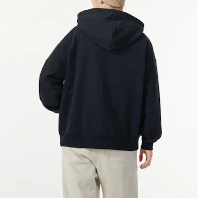 新百伦黑色针织连帽外套跑步休闲字母印花款 AMJ41311-BK Purchase 新百伦黑色针织连帽外套跑步休闲字母印花款 AMJ41311-BK