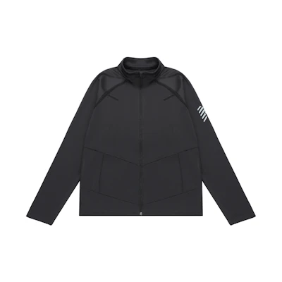 New Balance Black Knit Track Jacket with Logo - Unisex Casual Sportswear AMJ23090-PHM
