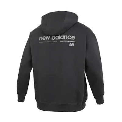 New Balance Black Letter Print Casual Hoodie AMT41325-ACK