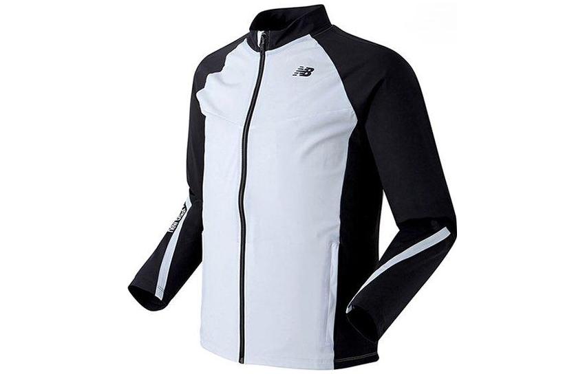New Balance Black Letter Print Stand Collar Long Sleeve Jacket NBMDA26041-10