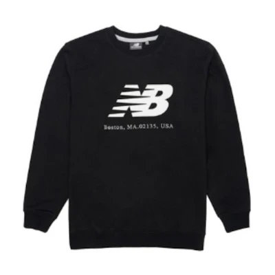 New Balance Black Logo Crewneck Long Sleeve Sweatshirt NBNCB21053-19
