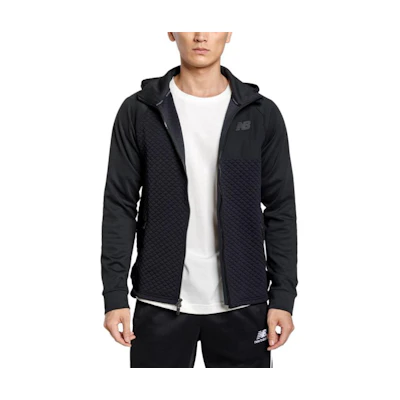 New Balance Black Logo Graphic Hoodie Jacket AMJ93001-BK