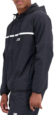 New Balance 黑色标志印花连帽夹克 MJ31500-BK Purchase New Balance 黑色标志印花连帽夹克 MJ31500-BK