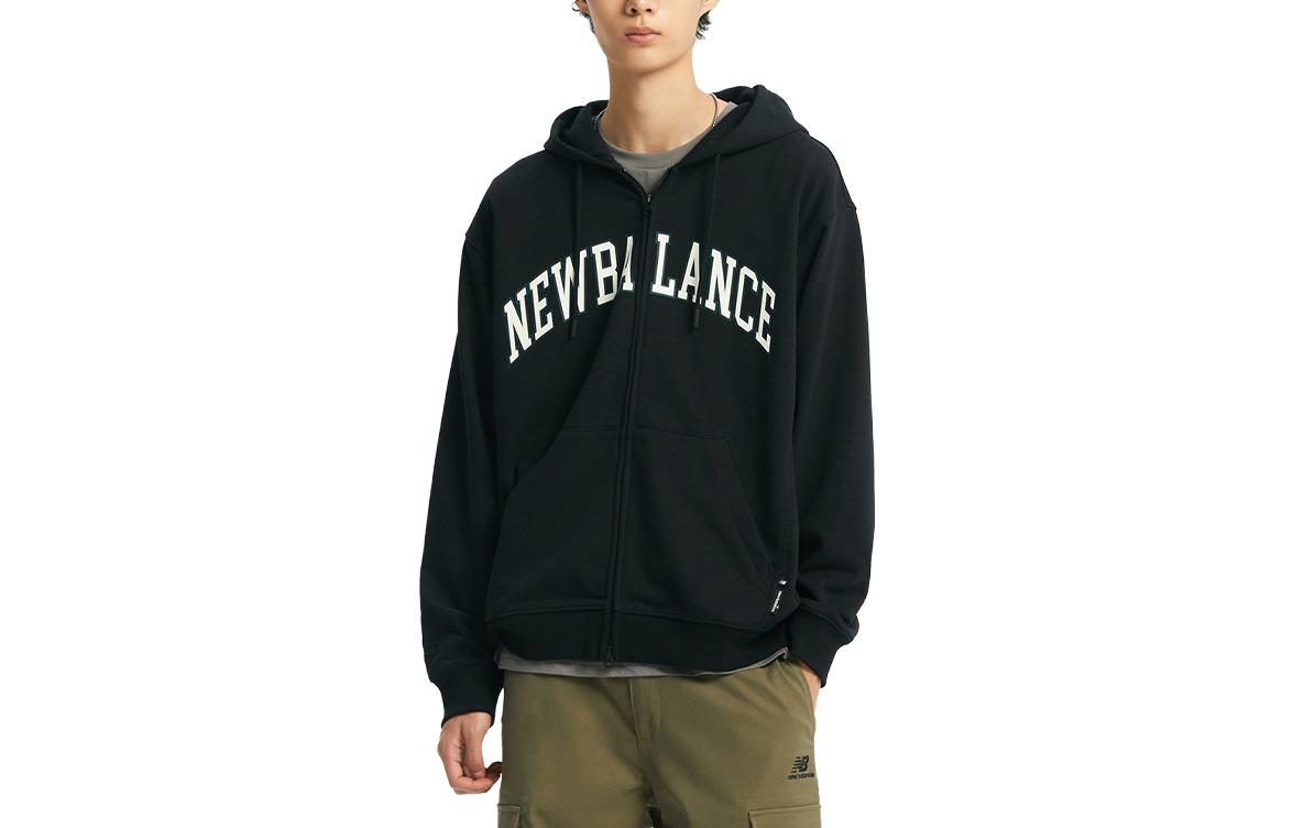 New Balance Black Logo Print Loose Fit Hoodie NBMDD33803-19