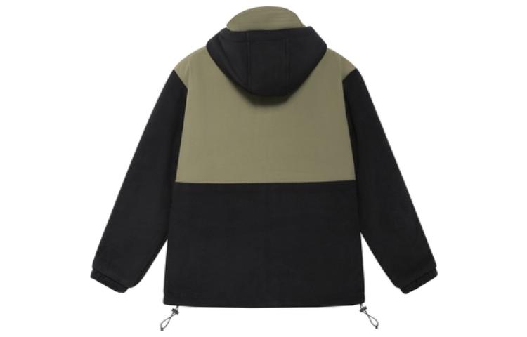 Lookbook 新百伦黑色多口袋拉链连帽夹克带标志印花 AMJ23317-BK