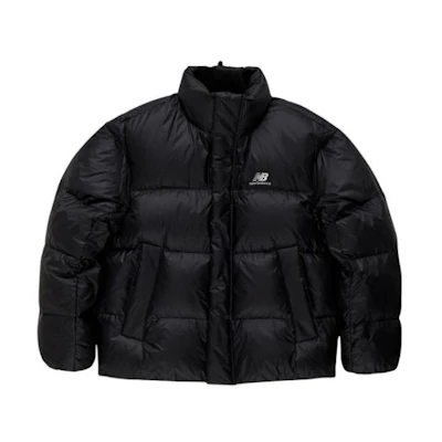 New Balance Black Logo Print Zip-Up Track Jacket NBNPD12223-19