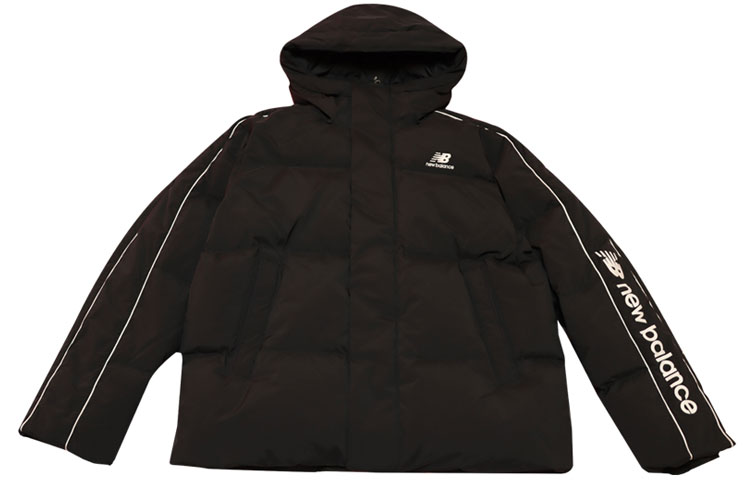 New Balance Black Logo Printed Puffer Jacket NPA4E111-BK 圖 2