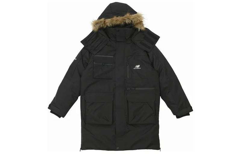 New Balance Black Logo Printed Zip-Up Hoodie Jacket MJ13510-BK
